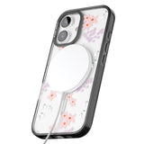 iPhone 16 Pro Max Pink & Purple Flower Mix: Clear Black Impact Phone Case