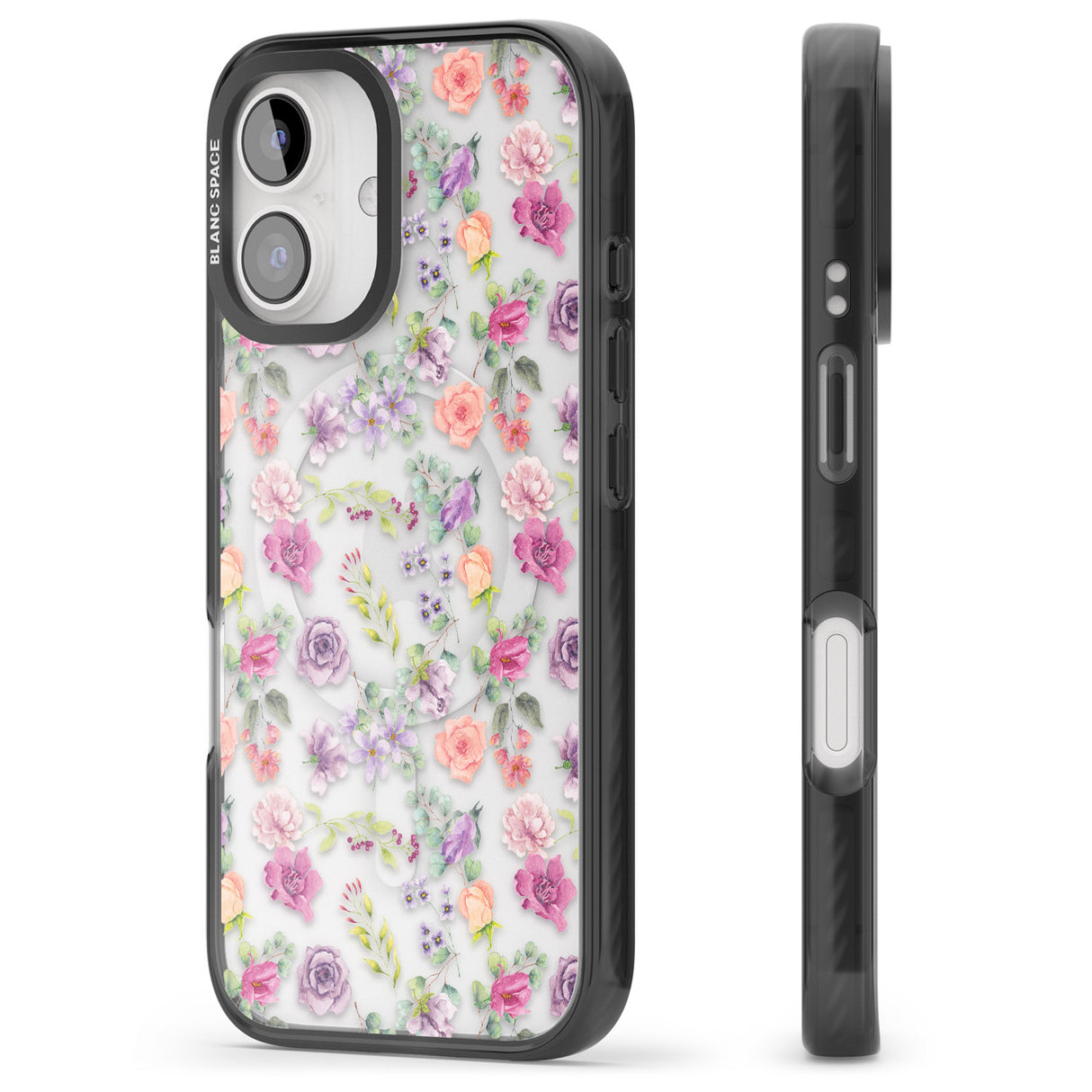 iPhone 16 Pro Max Sunday Flowers Black Impact Phone Case