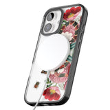 iPhone 16 Pro Max Floral Snake Black Impact Phone Case