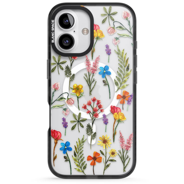 iPhone 16 Pro Max Spring Botanicals Black Impact Phone Case