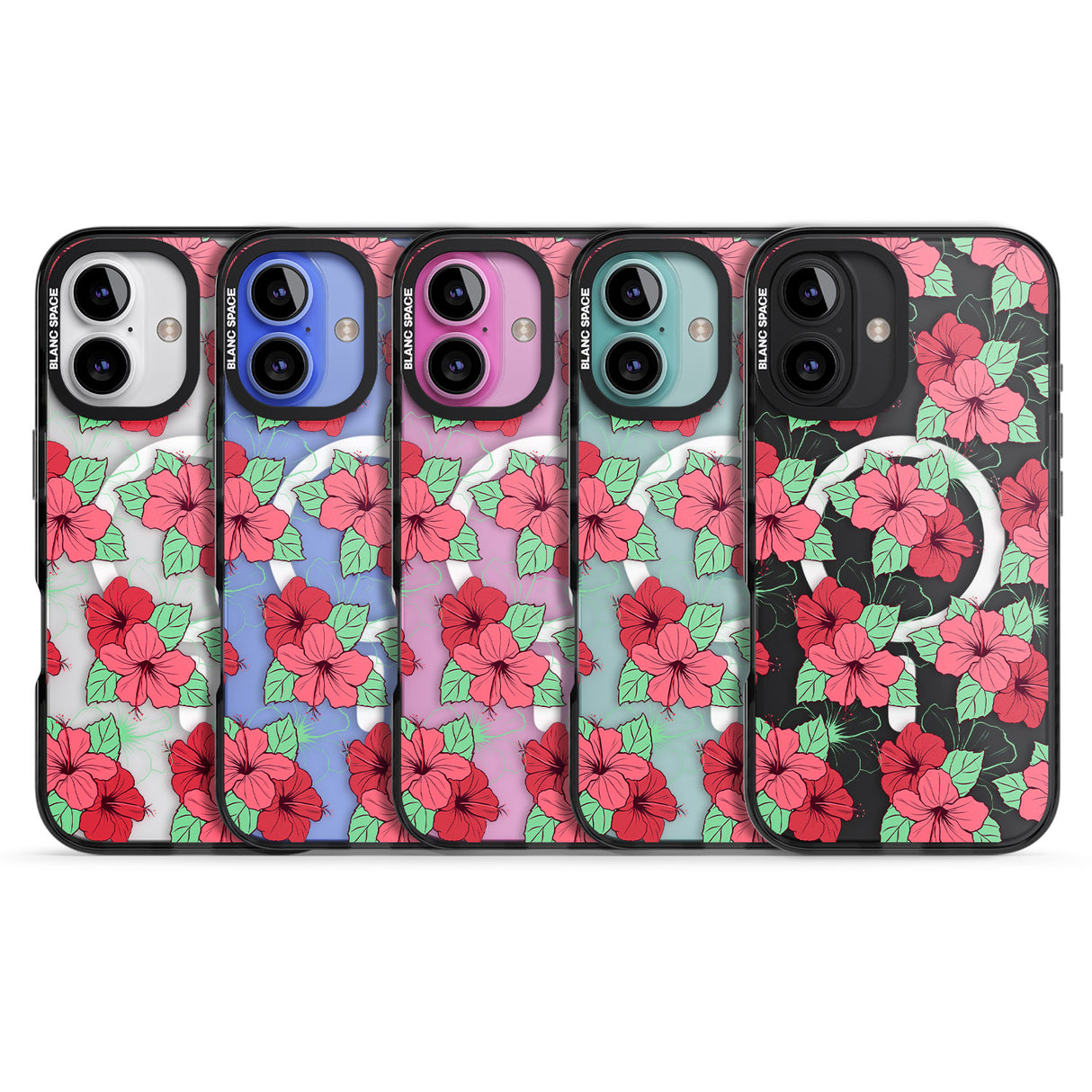 iPhone 16 Pro Max Pink Peony Black Impact Phone Case