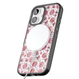 iPhone 16 Pro Max Pink Flowers & Blossoms Transparent Design Black Impact Phone Case