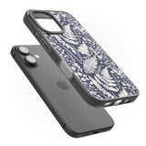 iPhone 16 Pro Max Wildflowers and Ferns on Navy Black Impact Phone Case