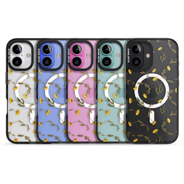 iPhone 16 Pro Max Long Stemmed Wildflowers - Dried Flower-Inspired Black Impact Phone Case