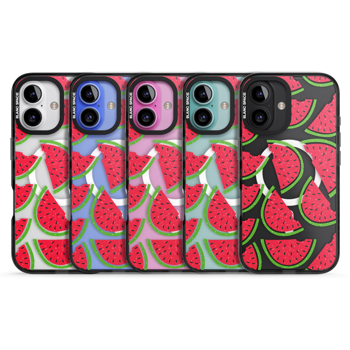 iPhone 16 Pro Max Watermelon Pattern Black Impact Phone Case