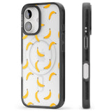 iPhone 16 Pro Max Banana Pattern Black Impact Phone Case