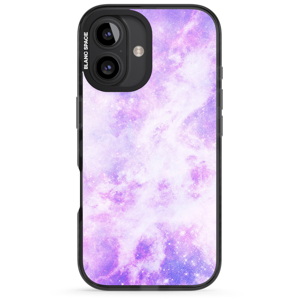 iPhone 16 Pro Max Purple Galaxy Pattern Design Black Impact Phone Case