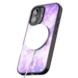 iPhone 16 Pro Max Purple Galaxy Pattern Design Black Impact Phone Case