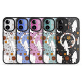 iPhone 16 Pro Max Halloween Ghosts and Flowers Black Impact Phone Case