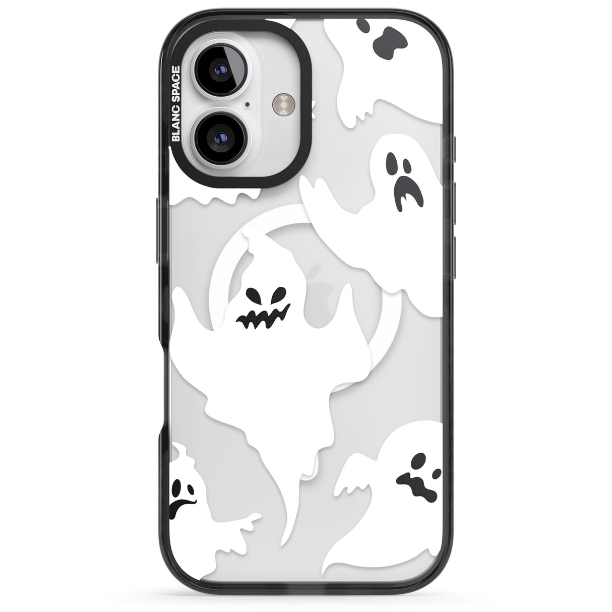 iPhone 16 Pro Max Ghost Pattern Black Impact Phone Case