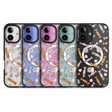 Floral Candy Black Impact Magsafe Phone Case for iPhone 16, iPhone 16 Plus