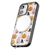 Witches and Pumpkins Pattern Black Impact Magsafe Phone Case for iPhone 16, iPhone 16 Plus