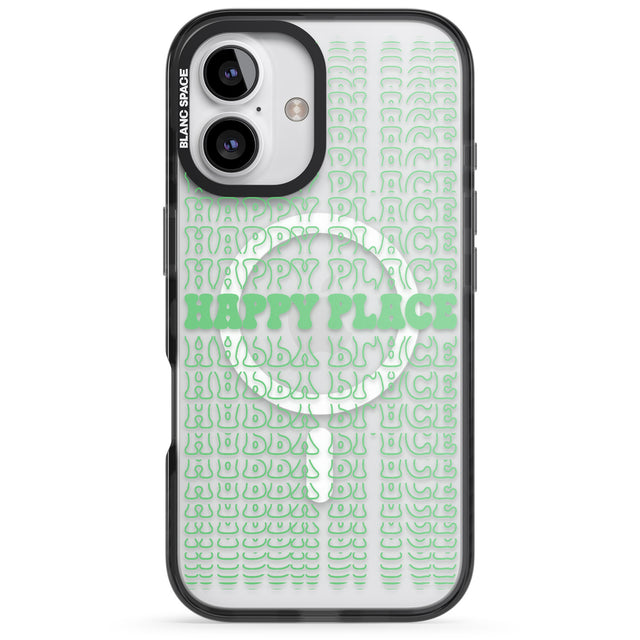 iPhone 16 Pro Max Happy Place (Green) Clear Impact Phone Case + Magsafe