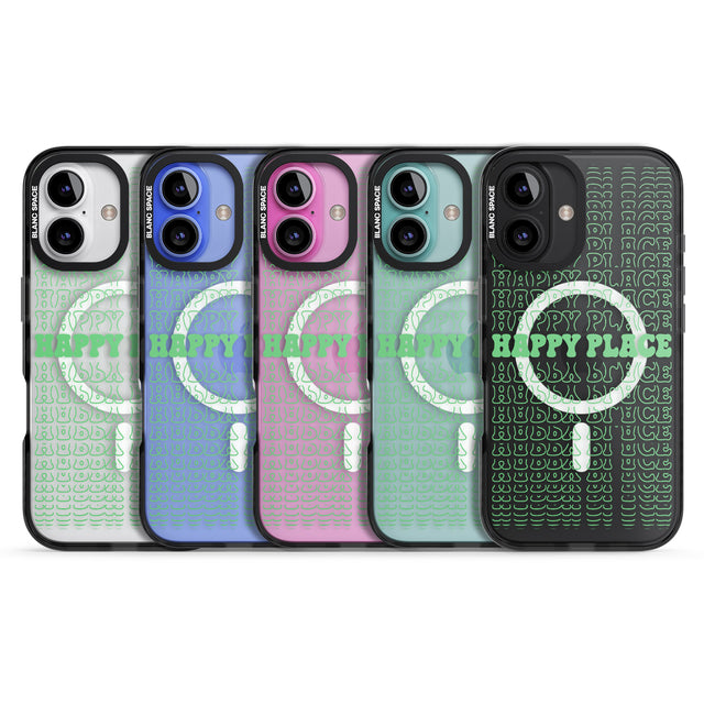 iPhone 16 Pro Max Happy Place (Green) Clear Impact Phone Case + Magsafe