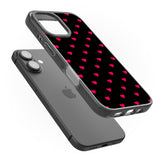 iPhone 16 Pro Max Small Heart Pattern: Red & Black Impact Phone Case