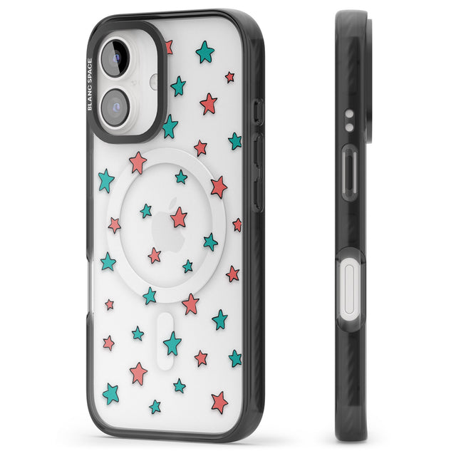 iPhone 16 Pro Max Heartstopper Stars Pattern Black Impact Phone Case