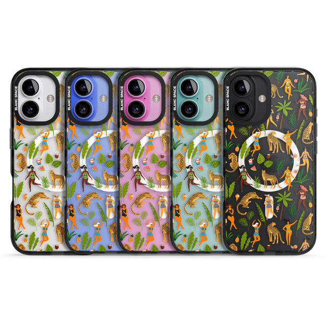 iPhone 16 Pro Max Tropical Summer Black Impact Phone Case