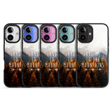 iPhone 16 Pro Max Take Me Mountains Quote Black Impact Phone Case