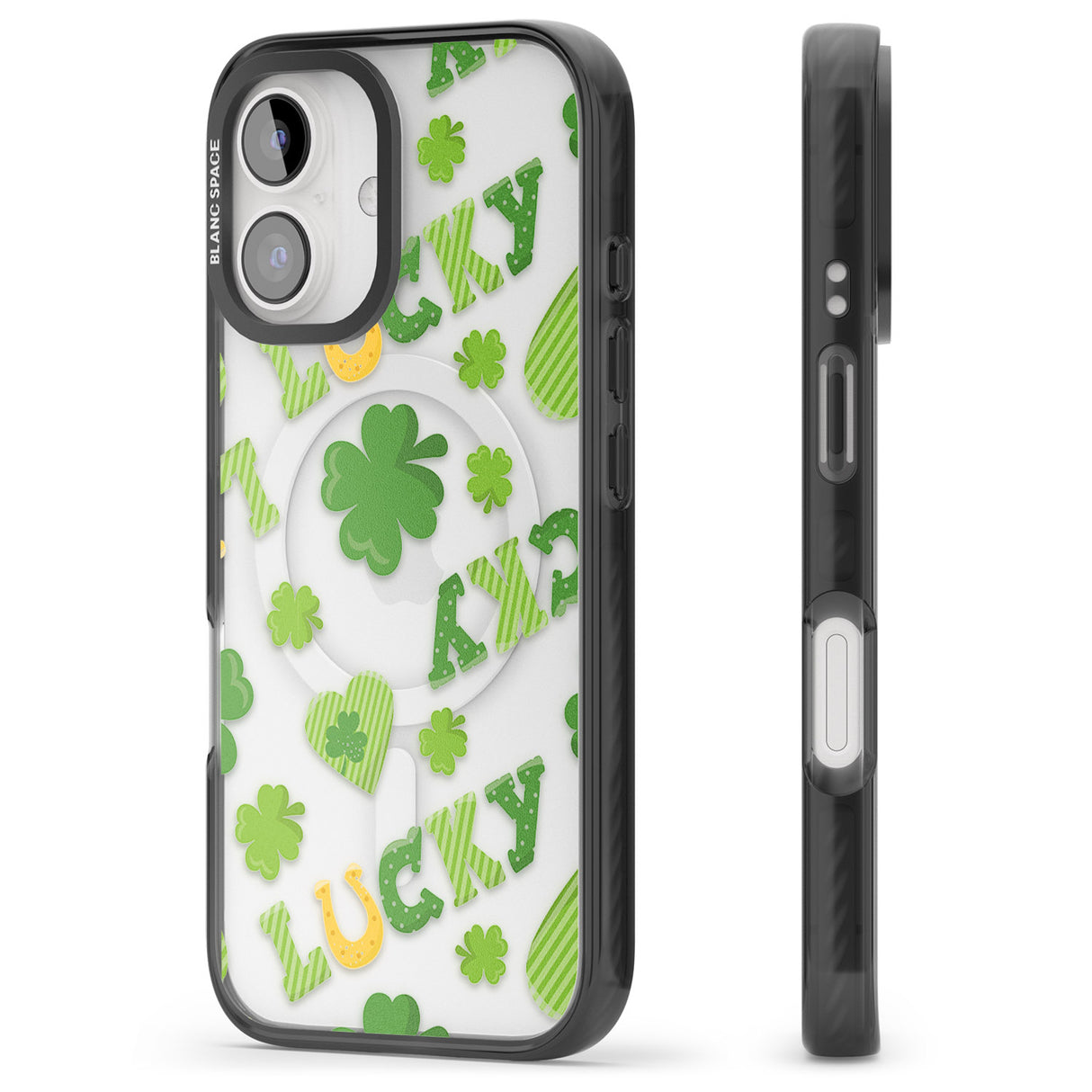 iPhone 16 Pro Max Lucky Irish Clover Black Impact Phone Case