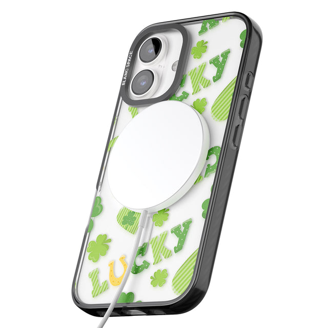 iPhone 16 Pro Max Lucky Irish Clover Black Impact Phone Case