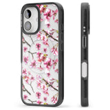 iPhone 16 Pro Max Sakura Watercolour Black Impact Phone Case