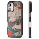 iPhone 16 Pro Max Vintage Japanese Illustrations Japanese City Black Impact Phone Case