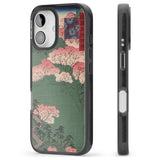 iPhone 16 Pro Max Japanese Illustration Cherry Blossom Forest Black Impact Phone Case