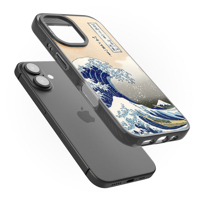 Great Wave Black Impact Magsafe Phone Case for iPhone 16, iPhone 16 Plus