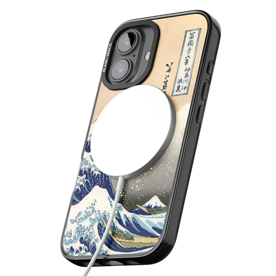 Great Wave Black Impact Magsafe Phone Case for iPhone 16, iPhone 16 Plus