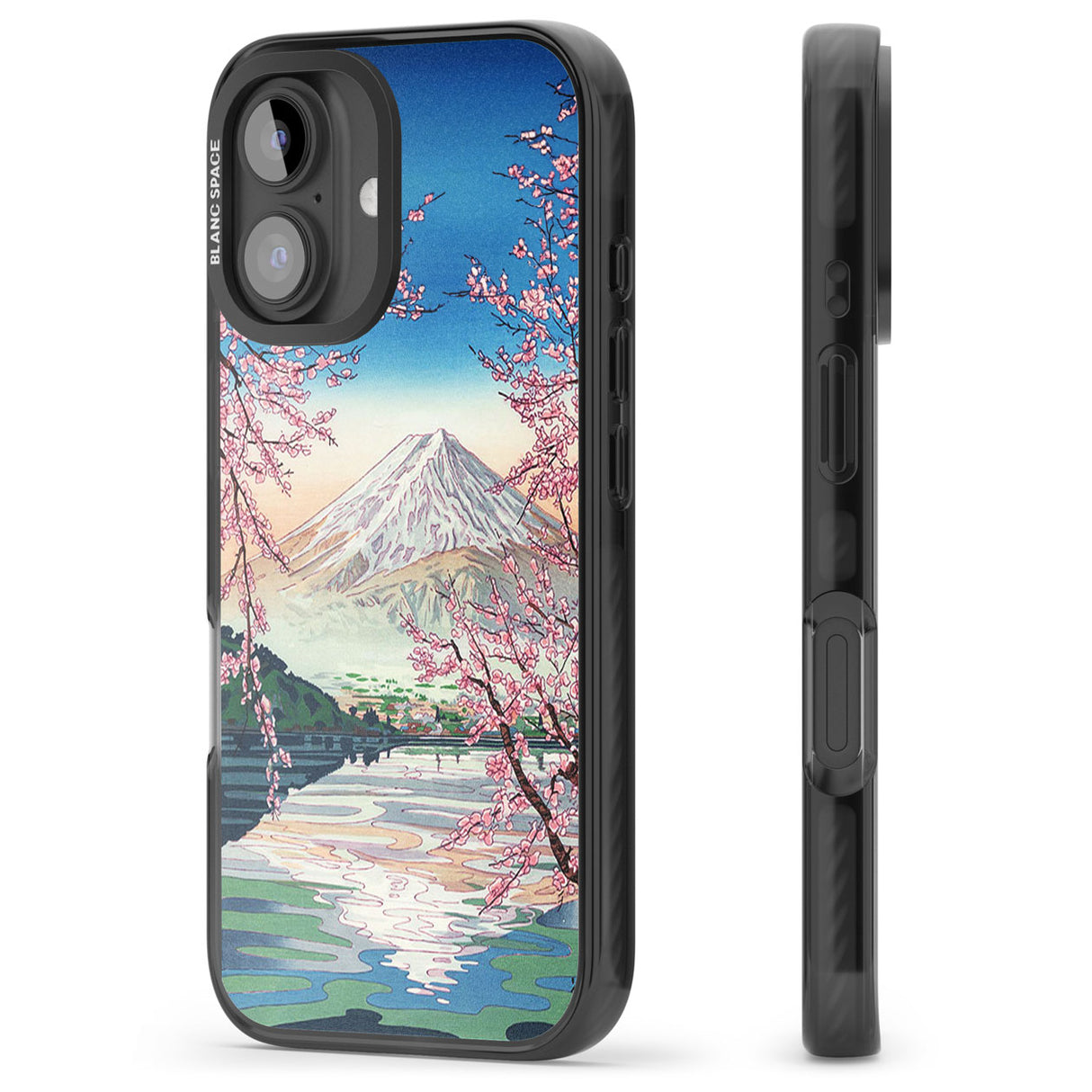 Mt. Fuji from Lake Kawaguchi Black Impact Magsafe Phone Case for iPhone 16, iPhone 16 Plus