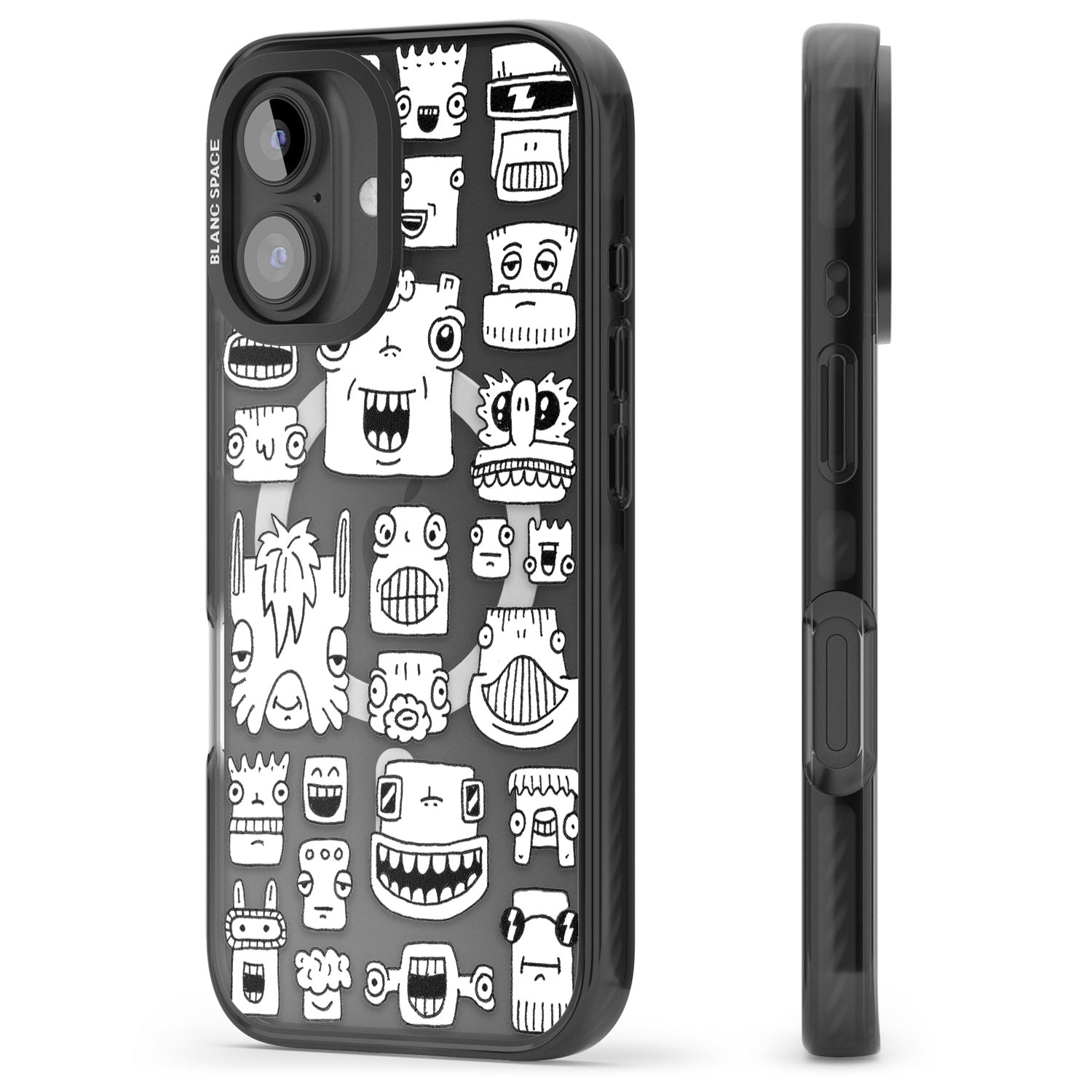 iPhone 16 Pro Max Burst Heads Black Impact Phone Case