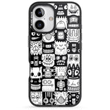 iPhone 16 Pro Max Checkerboard Heads Black Impact Phone Case