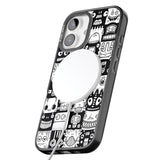 iPhone 16 Pro Max Checkerboard Heads Black Impact Phone Case