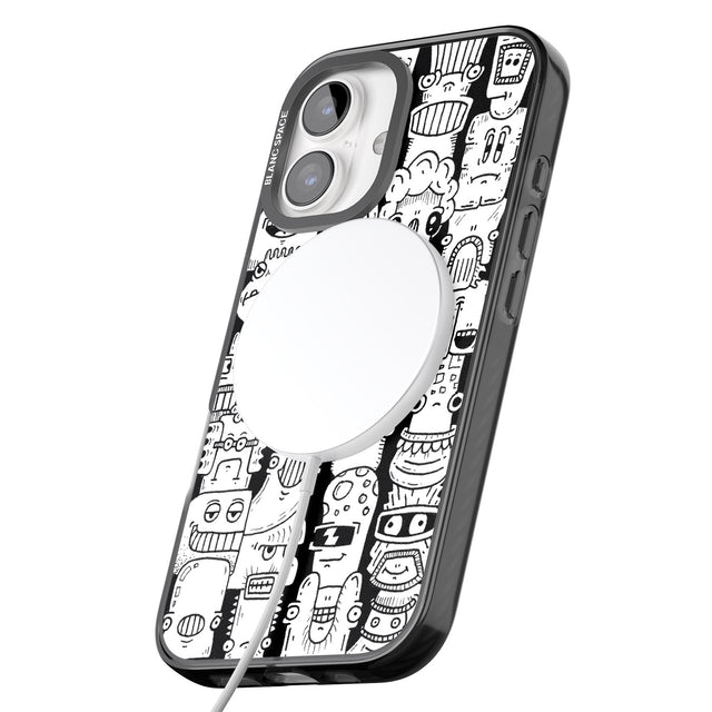 iPhone 16 Pro Max Monochrome Heads Black Impact Phone Case