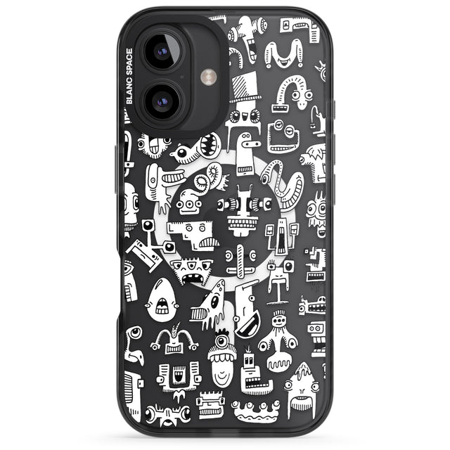 iPhone 16 Pro Max Weird Friends Black Impact Phone Case