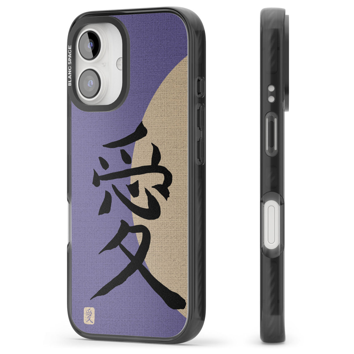 Vintage Japanese Kanji - Love Black Impact Magsafe Phone Case for iPhone 16, iPhone 16 Plus