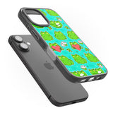 iPhone 16 Pro Max Frog Booty Kawaii Pattern Black Impact Phone Case