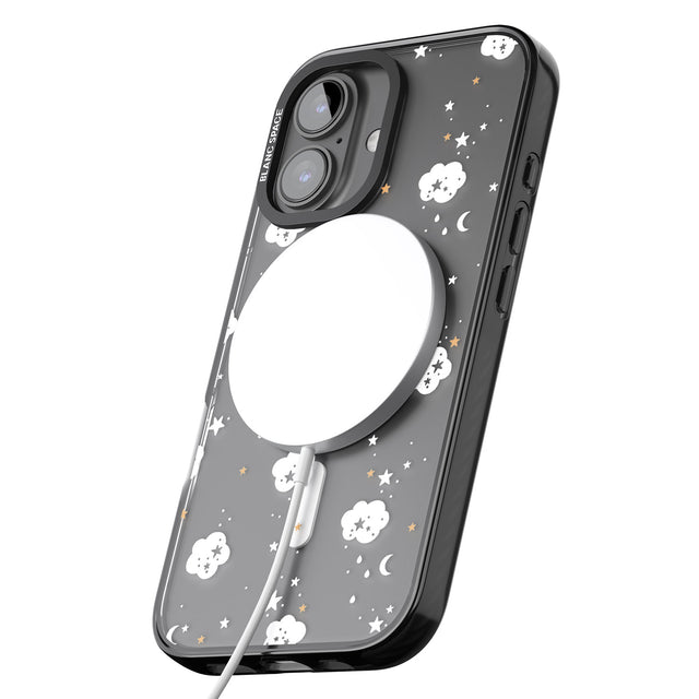 iPhone 16 Pro Max Stars & Clouds Black Impact Phone Case