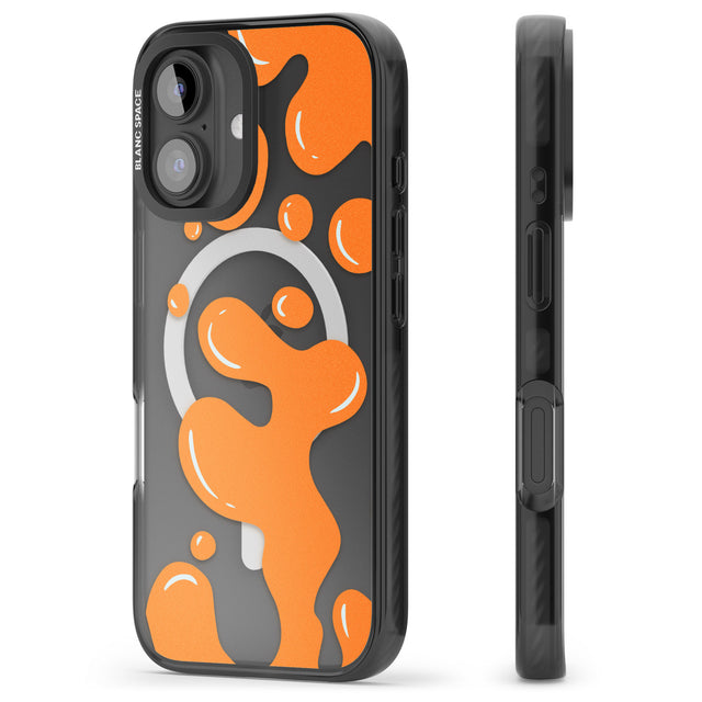 iPhone 16 Pro Max Orange Lava Lamp Black Impact Phone Case