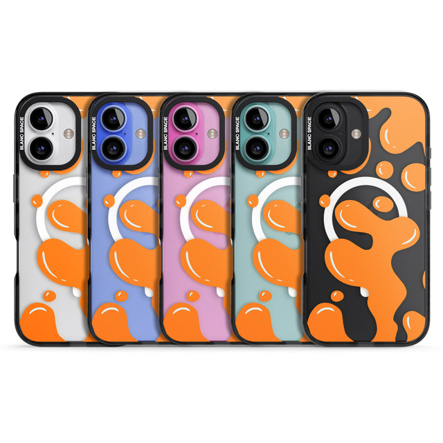 iPhone 16 Pro Max Orange Lava Lamp Black Impact Phone Case