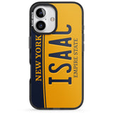 iPhone 16 Pro Max New York License Plate Black Impact Phone Case