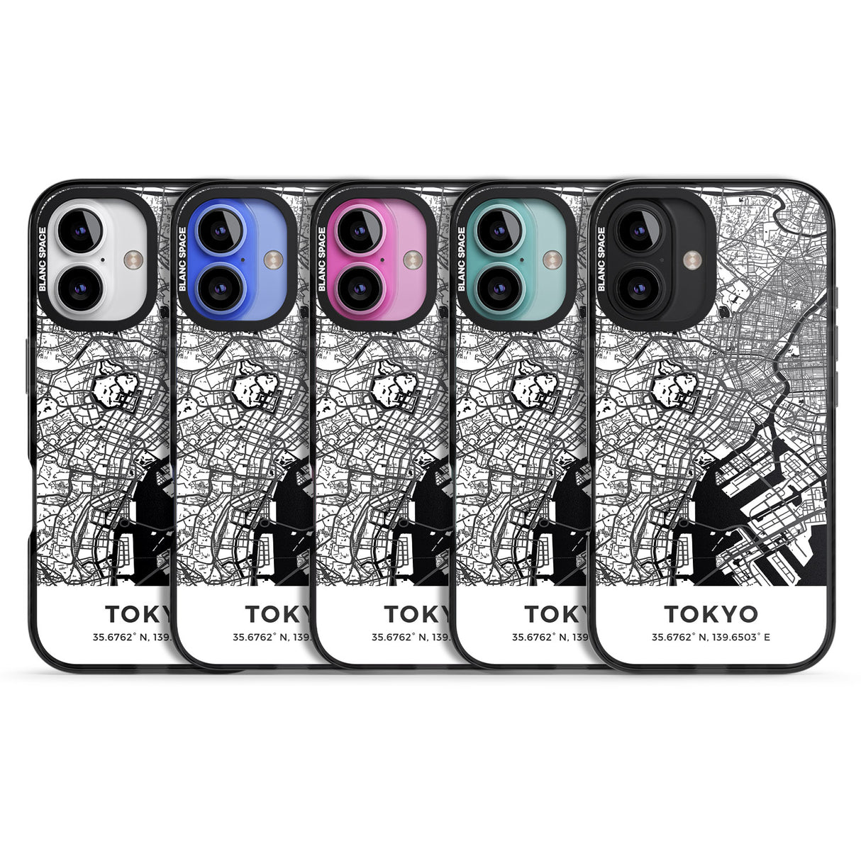 iPhone 16 Pro Max Map of Tokyo, Japan Black Impact Phone Case