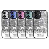 iPhone 16 Pro Max Map of Tehran, Iran Black Impact Phone Case