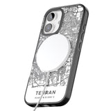 iPhone 16 Pro Max Map of Tehran, Iran Black Impact Phone Case