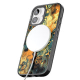 iPhone 16 Pro Max Gold Green Marble Black Impact Phone Case