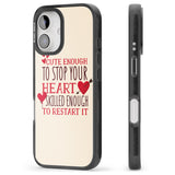 iPhone 16 Pro Max Medical Design Cute Enough to Stop Your Heart Black Impact Phone Case