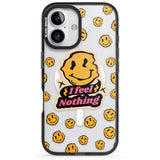 iPhone 16 Pro Max I feel nothing (Clear) Black Impact Phone Case