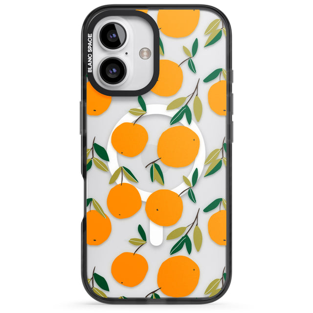 iPhone 16 Pro Max Oranges Pattern Black Impact Phone Case