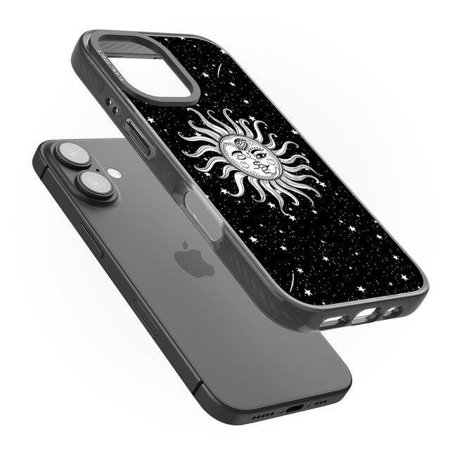 iPhone 16 Pro Max Mystic Sun Moon Black Impact Phone Case