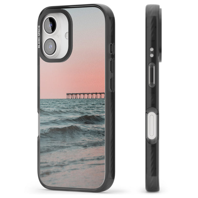 iPhone 16 Pro Max Beach Pier Photograph Black Impact Phone Case